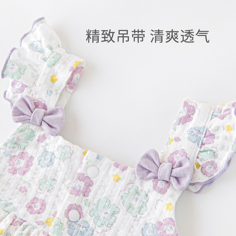 女童宝宝夏装碎花婴儿小裙子一岁儿童公主夏季2024新款连衣裙衣服