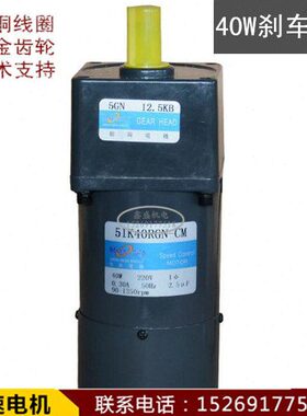 济南微型电机 40W 交流220V 调速刹车电机 5IK40RGN-CM/5GN3-200K