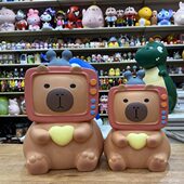 卡通存钱罐特大号可爱呆萌水豚卡皮巴拉储蓄罐大容量摆件创意礼物