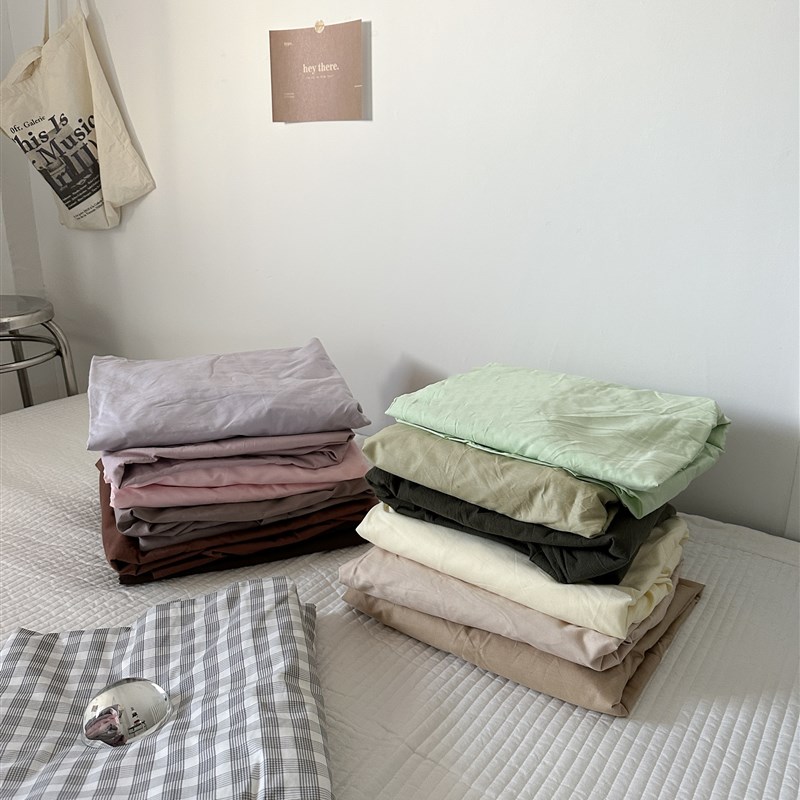 单品床单 中古条纹色织全棉水洗棉床单学生宿舍0.V9m床单双人床