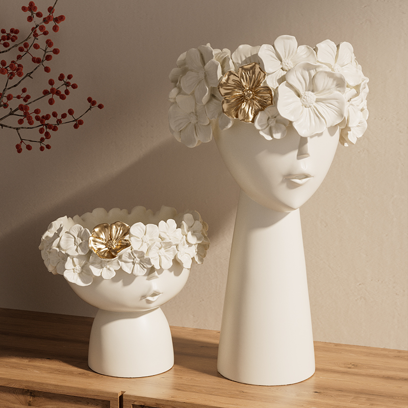 高级感创意雕塑艺术人物摆件现代轻奢新居N软装客厅电视柜装饰品