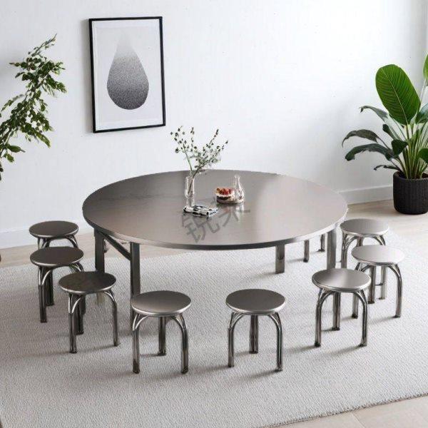 304不锈钢折叠桌圆形家用桌烧烤摆摊桌轻便吃饭桌流水席桌饭店桌,商业/办公家具,商用折叠桌椅/展业桌椅,淘宝优惠券,粉丝福利购,淘宝优惠卷