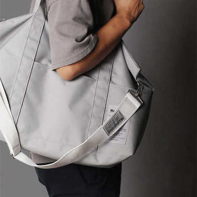 MASMARULEZ官方正品现货旅行包大容量行李包防泼水单肩斜挎包灰色