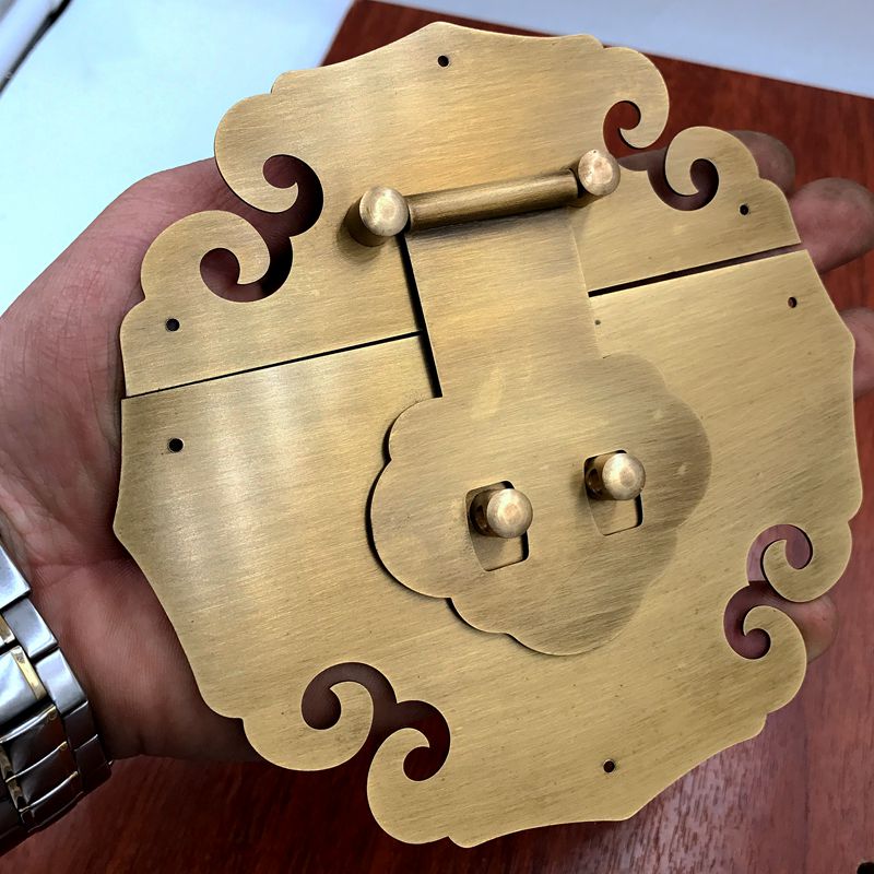包角五金樟木箱铜 箱扣首饰盒箱牌仿古铜搭扣木箱子锁扣
