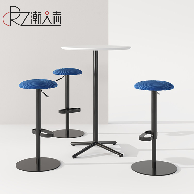 设计师吧椅升降休闲区洽谈高脚椅铁艺高脚凳台椅舒适岛台椅,住宅家具,家用高脚椅,淘宝优惠券,粉丝福利购,淘宝优惠卷