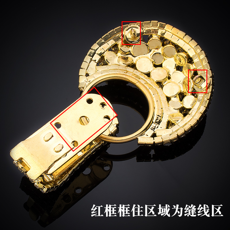 皮草扣子水钻镶钻鸭嘴扣高档时尚貂皮貂绒大衣女纽扣搭扣挂钩对扣