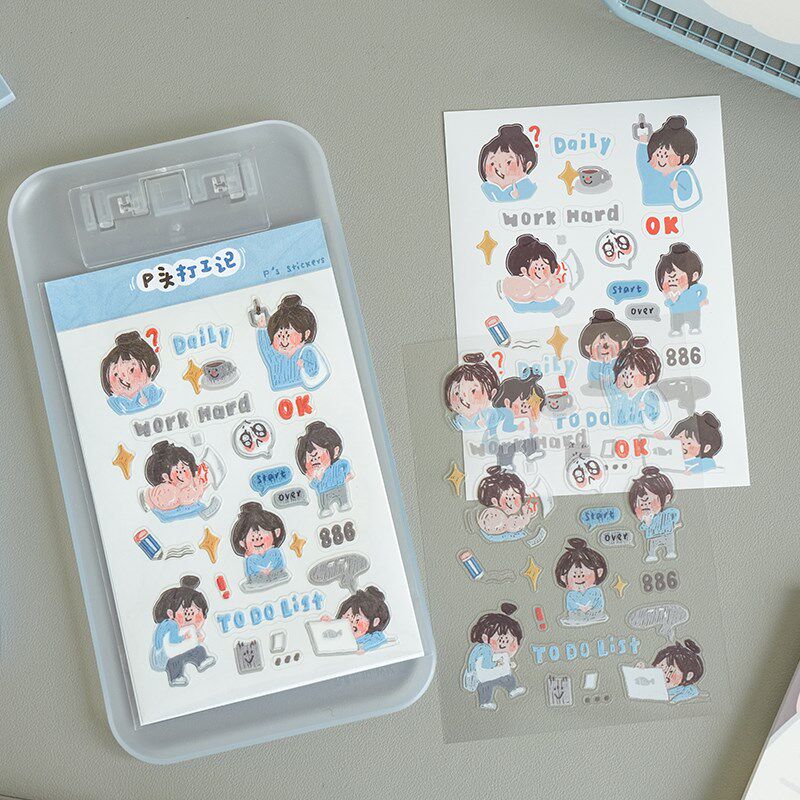 白日几何记事本桌面立式周计划活页本可拆卸便携随身商务日历记事