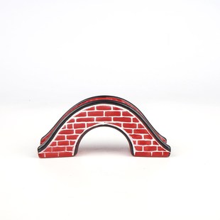 小型创意红石桥鱼缸装饰造景小摆件桥陶瓷材质水族箱内饰景观拱桥