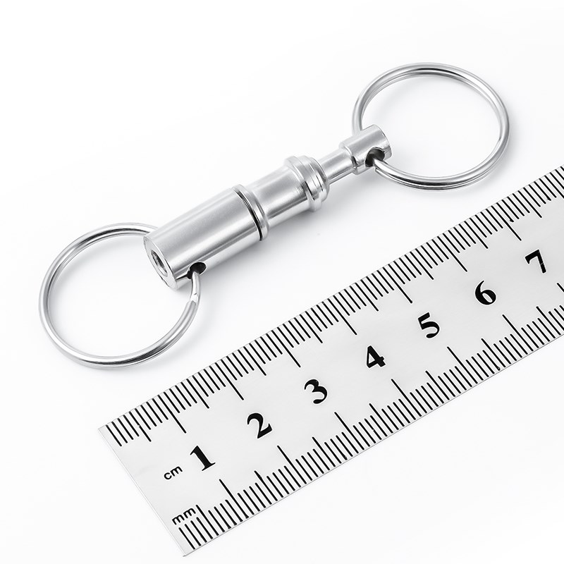 快拆式钥匙扣快拔锁匙扣子母扣汽车卡扣伸缩扣万向节推拉扣