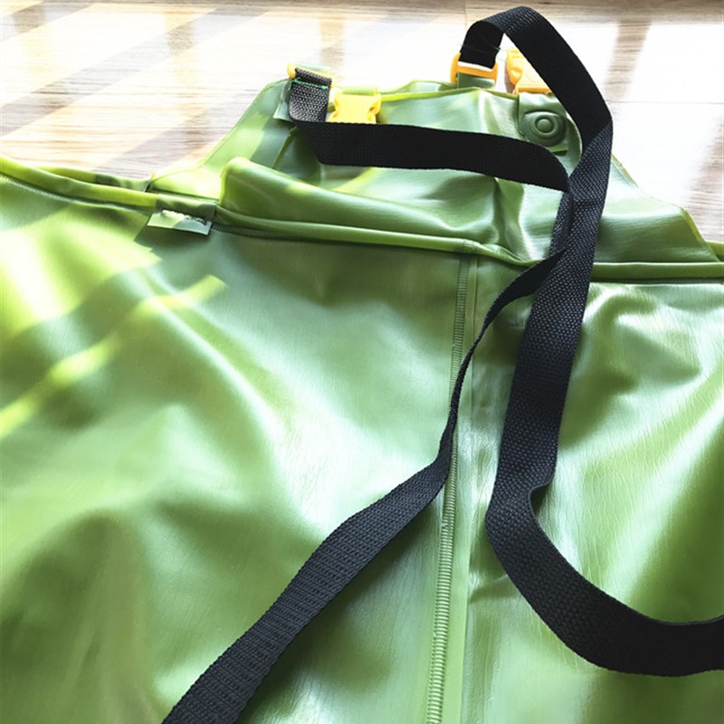 水裤不带鞋吊带半身雨裤皮裤半衩逮鱼连体雨衣防水钓鱼裤皮衣渔具