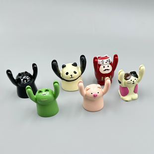 举牌可爱小猪摆件迷你桌面创意招财祝福好玩有趣日式杂货猫励志女