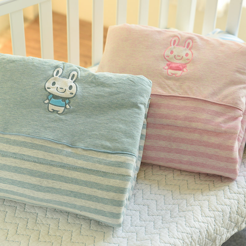 厚款 色纺天竺棉 儿童被子 针织纯棉宝宝棉被 幼儿园被子冬季新款