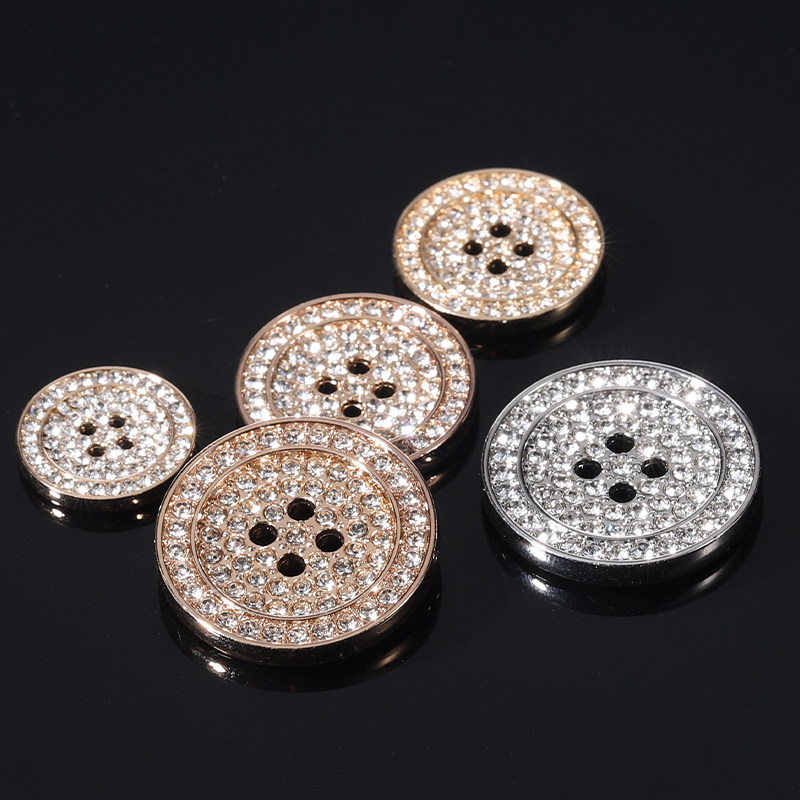 圆形四眼水钻扣子高档女大衣毛呢外套西装毛衣金属纽扣衣服装饰扣,居家布艺,纽扣,淘宝优惠券,粉丝福利购,淘宝优惠卷