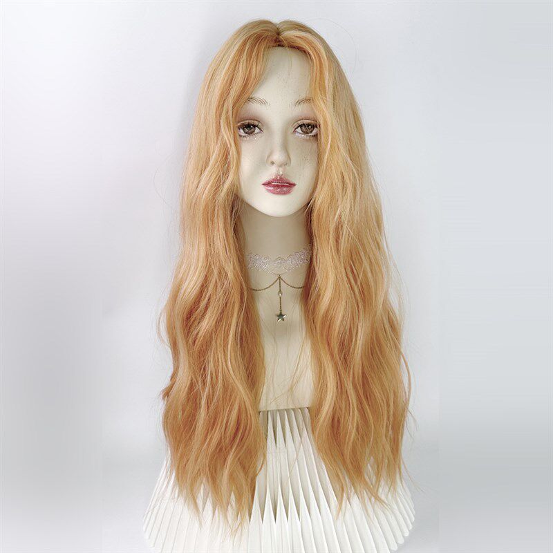 美立方橘色假发羊毛卷全头套女lolita橙色中分彩大波浪y2k长卷发,美发护发/假发,日常整顶假发,淘宝优惠券,粉丝福利购,淘宝优惠卷