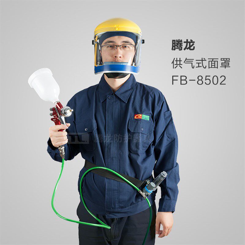齐鲁腾龙FB-8502供气式防毒/防尘/打磨/喷漆全面罩/防护面具/包邮
