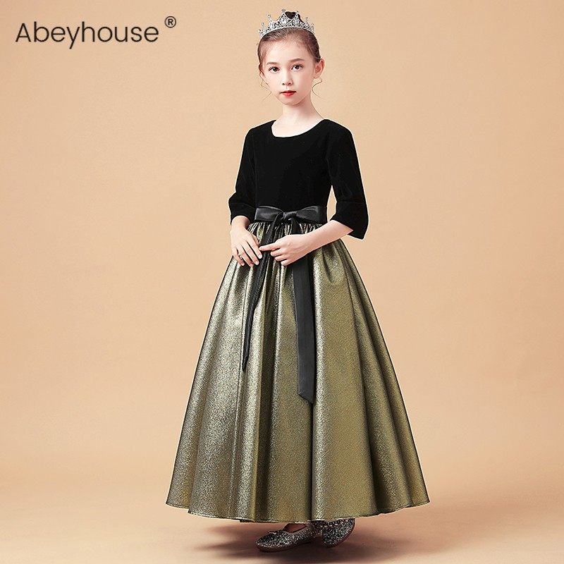 女大童礼服秋冬钢琴演出服小提琴演奏儿童艺考礼服十岁生日公主裙