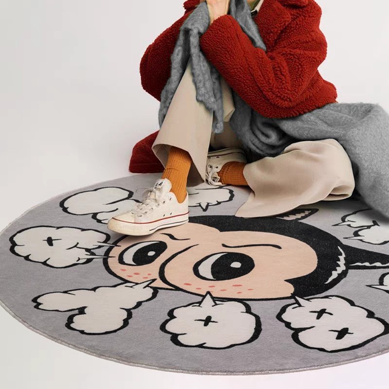 闪垫X阿臀木客厅家用圆形地毯电竞电脑椅子地垫转椅卧室摇椅脚垫,居家布艺,地毯,淘宝优惠券,粉丝福利购,淘宝优惠卷