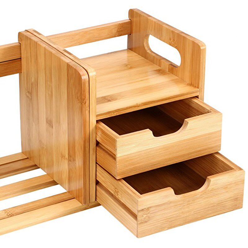 书架创意桌实木竹桌书柜简单现代学生小文件存储架