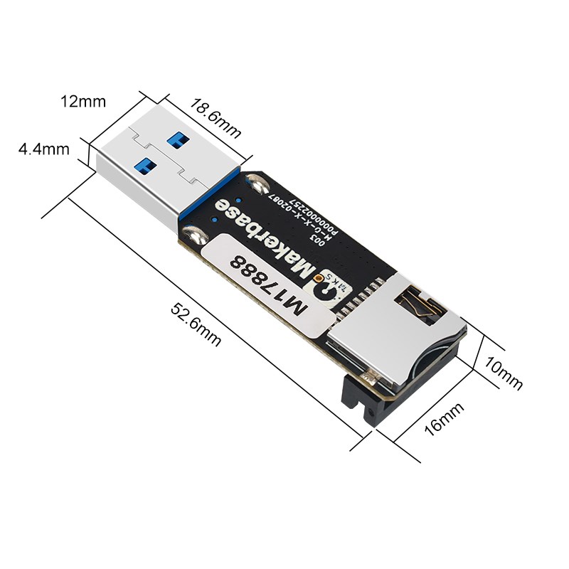 3D打印机配件EMMC-ADAPTER V2升级USB3.0读卡器编程器 diy主控板