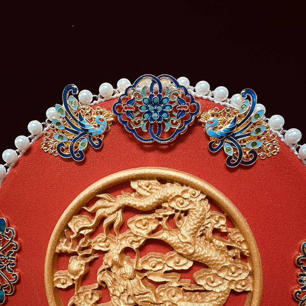 新娘结婚团扇工服材料包秀禾出手红色成品婚WLO扇婚礼嫁高端喜扇