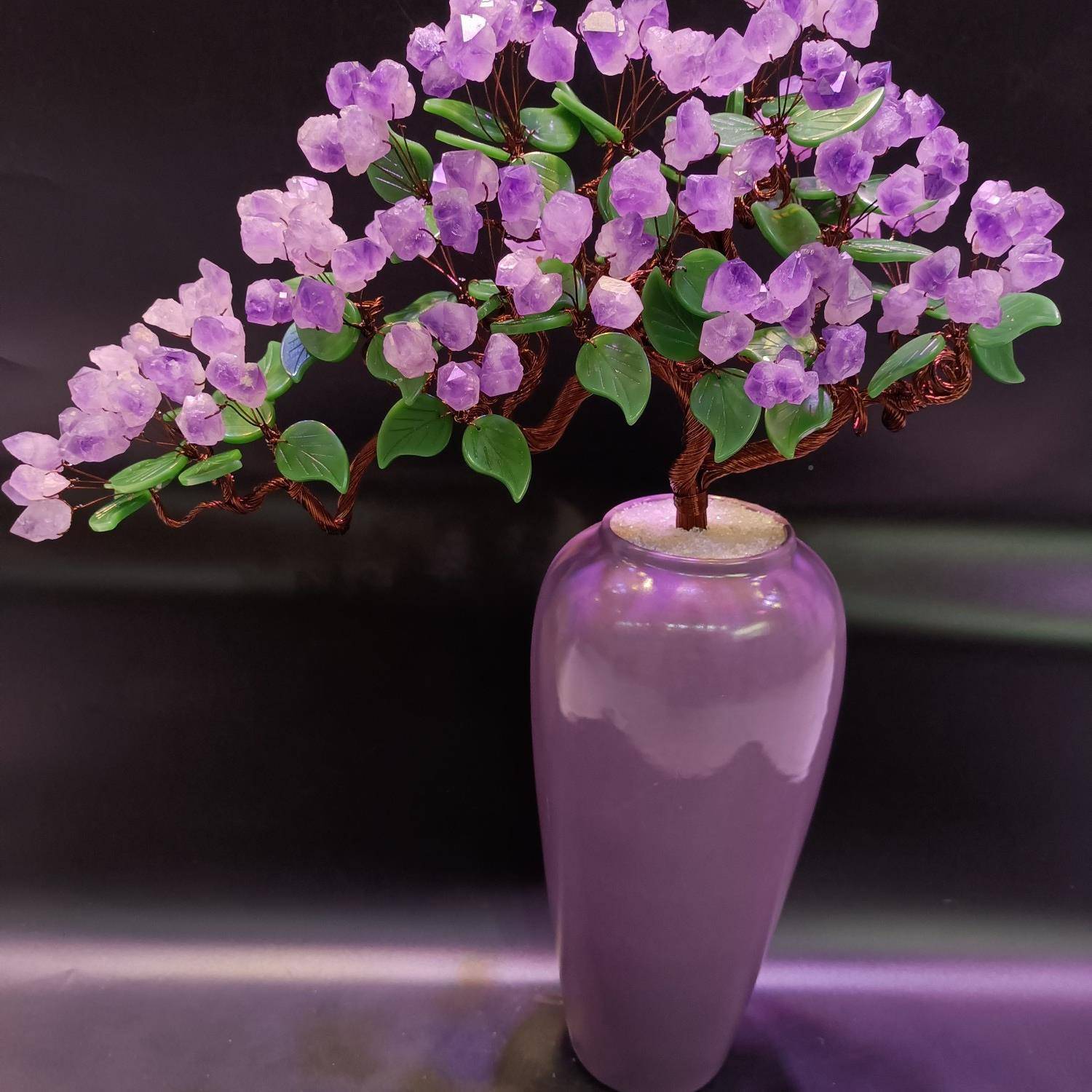 紫水晶发财厅树黄水晶摇钱店1树家居摆件客玄关酒柜迁铺开业乔送