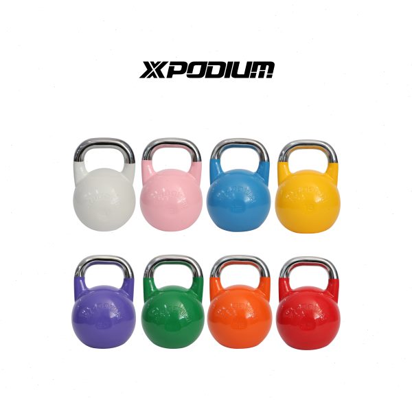 XPODIUM 彩色竞技壶铃健身训练家用器械深度练臀塑身