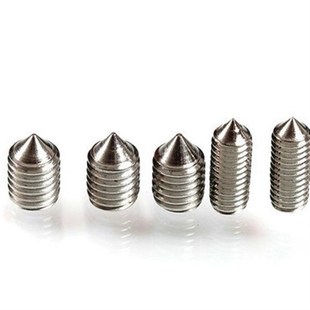 304不锈钢M5M6标准内六角尖锥圆柱端DIN914和DIN915公制紧定螺丝