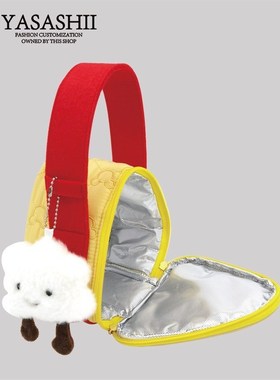 日韩三角保冷袋黄色手提饭盒保温包蛋糕保冷袋户外野餐带饭保鲜袋