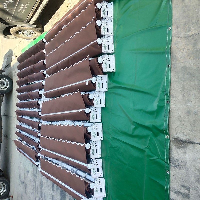 伸缩棚遮阳篷停车遮阳雨篷门店手动铝合金伸缩雨棚超市门面伸缩篷