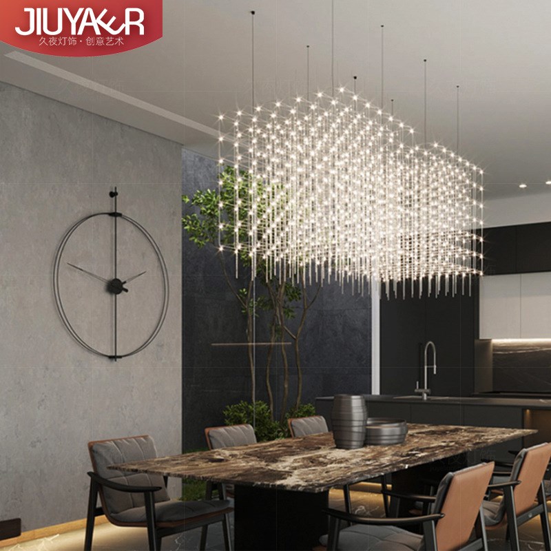 设计师款光立方吊灯复式别墅酒店大厅客厅餐厅售楼处店铺商用灯具