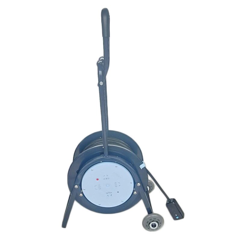 钢制806电缆盘GN805D带拉杆卷线轴220V16A30米50m移动绕线盘