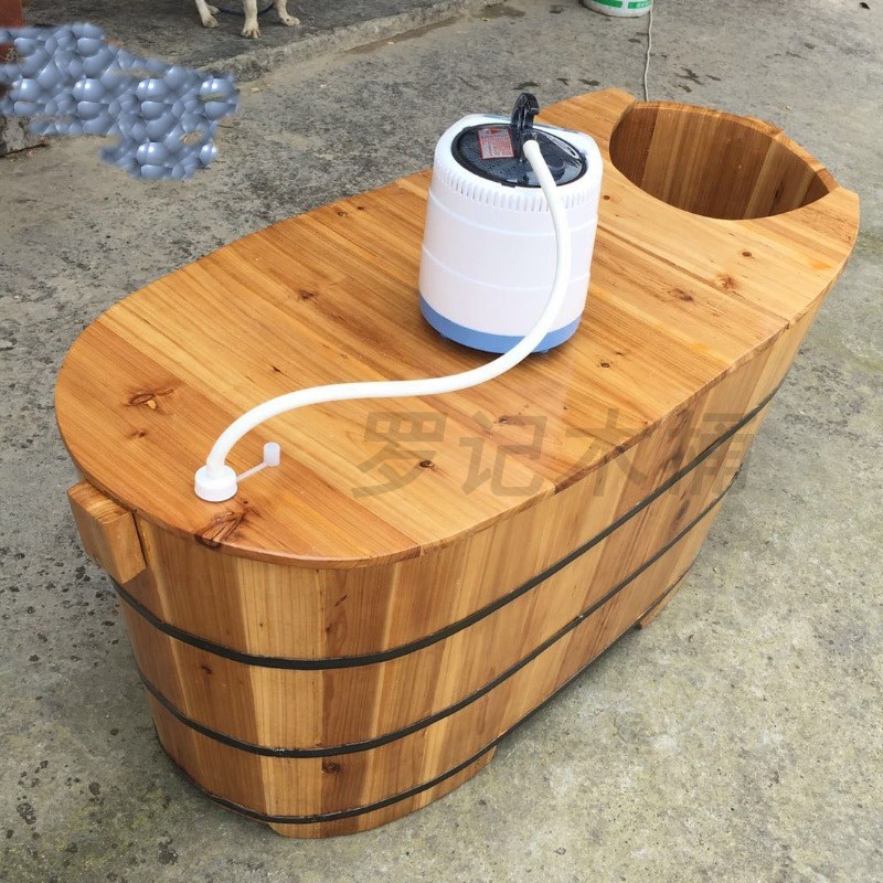 香柏木浴室木桶沐浴桶阳台浴缸靠椅挂篮扶手可挂式花篮木勺子配件