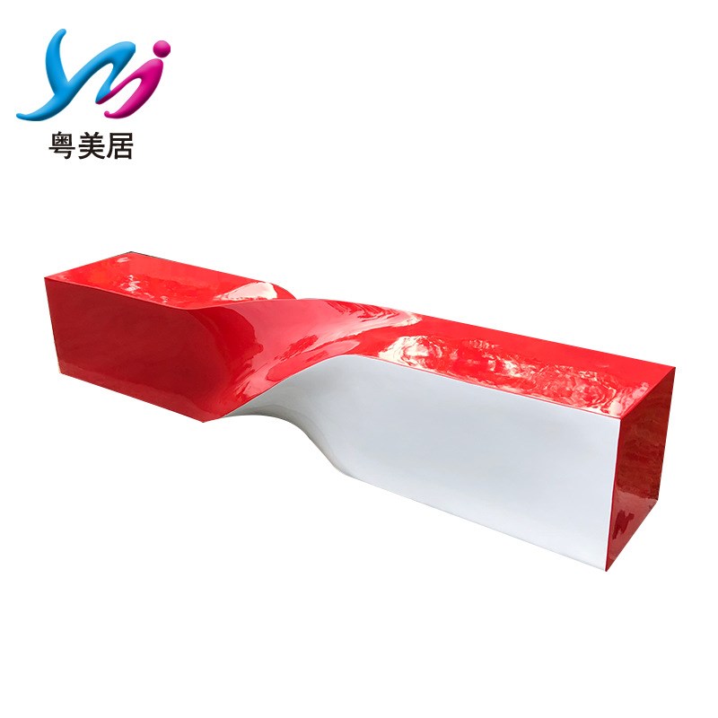 玻璃钢休闲椅户外景观创意座椅商场美陈休息坐凳公园广场简约长凳