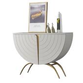 至高美轻奢半圆玄关柜意式 饰柜 高端玄关台现代入户过道走廊装