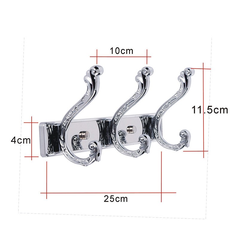 厂家铝合金挂钩一排太空铝3-10挂勾多功能欧式排钩收纳挂钩新意思