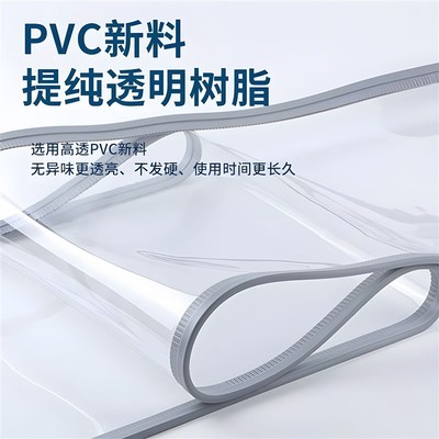 双轨道滑动可推拉透明门帘店铺商用磁性自吸左右平移挡风空调门帘