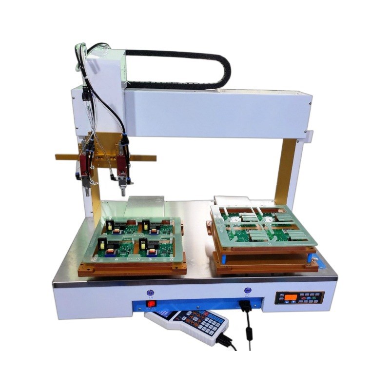 全自动上胶机喷三防漆智能机械三轴四轴双平台UV硅胶机PCB涂覆机