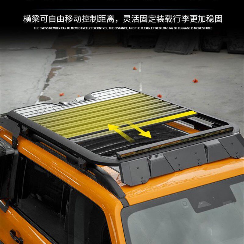 适用于新款BJ40专用巴哈款车顶平台侧爬梯小书包原厂行李架框改装