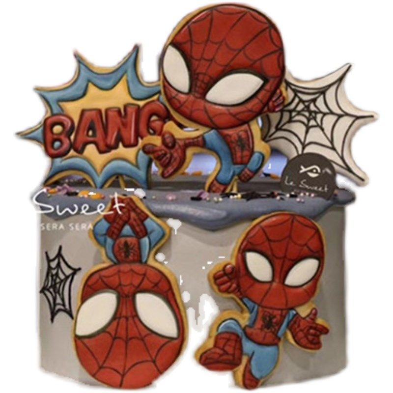 乐甜鱼鱼出品蜘蛛侠糖霜饼干模具卡通家用烘焙印模手工装饰,厨房/烹饪用具,DIY模具,淘宝优惠券,粉丝福利购,淘宝优惠卷