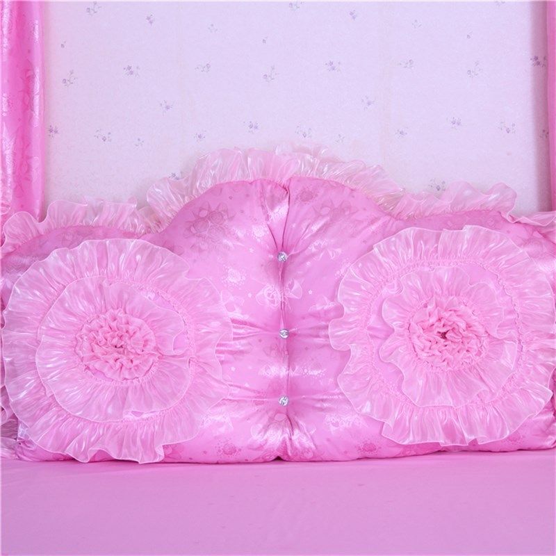 韩版贡缎全棉床头大靠背软包粉色靠垫靠背人长靠枕婚庆床头靠背