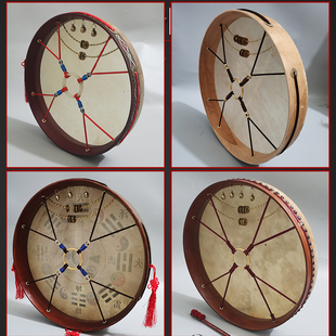 二神鼓柳木鱼脊圈黑牛皮文王鼓山羊皮请神大神鼓镇堂鼓送唱词神调