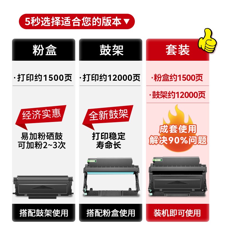 晖达适用奔图P3380DN粉盒TL480硒鼓PANTUM M7180DN打印机一体机墨