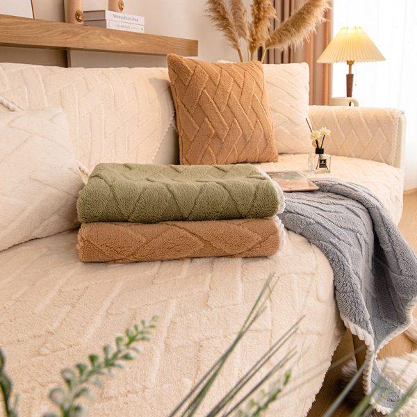 沙发垫冬季毛绒加厚防滑坐垫子2022新款四季通用皮沙发套罩盖布巾,居家布艺,沙发垫,淘宝优惠券,粉丝福利购,淘宝优惠卷