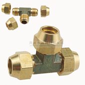 全铜扩口三通喇叭口等径三通铜管制冷铜配件12扩口三通铜接头