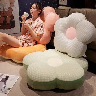 夏季花朵蒲团坐垫凉垫地上懒人地毯坐墩家用地板厚垫子儿童阅读区