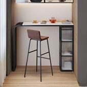 吧台桌岩板小书桌阳台家用客厅沙发休闲迷你小吧隔断柜高脚长条桌