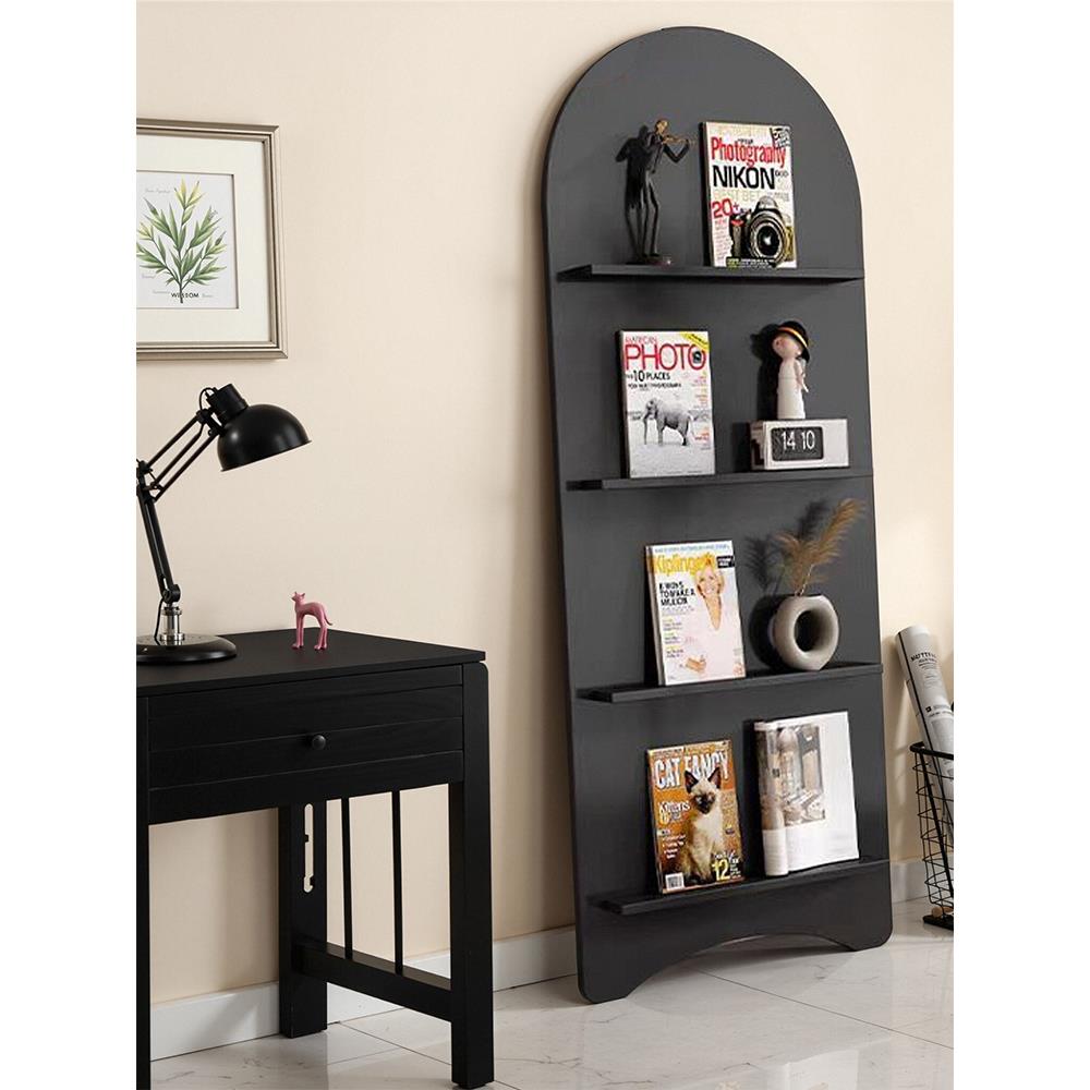 需定制落地书架北欧ins书架靠墙收纳架报刊绘本展示架多层定制网