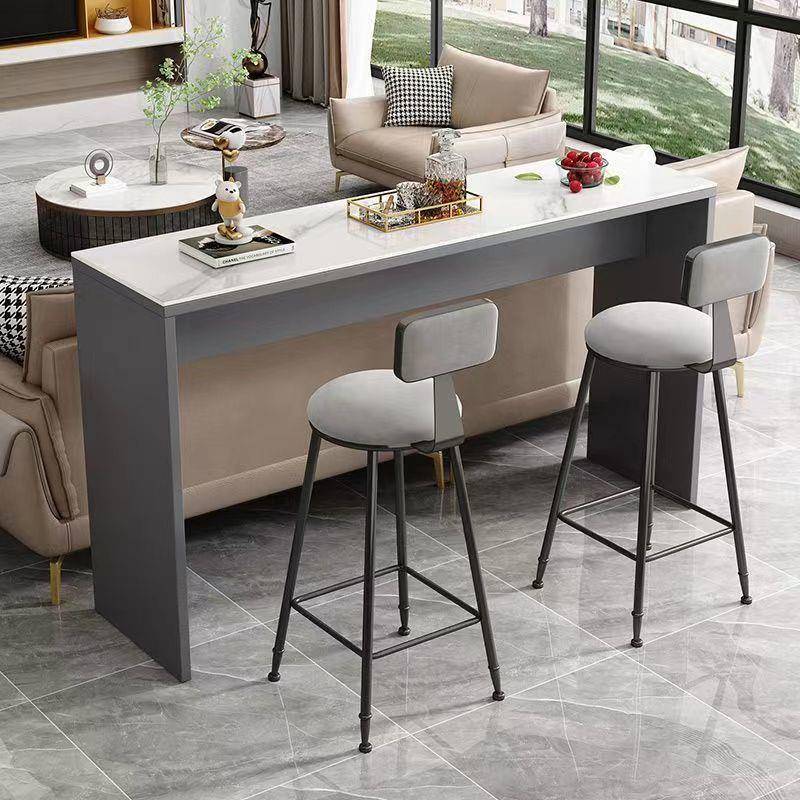 需定制实木吧台桌岩板简约长条柜子靠墙细长吧台隔断柜客厅酒吧吧