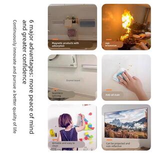 JFE/POLYVISION珐琅板厨房白板墙面卫生间家用磁吸磁收纳厂家定制