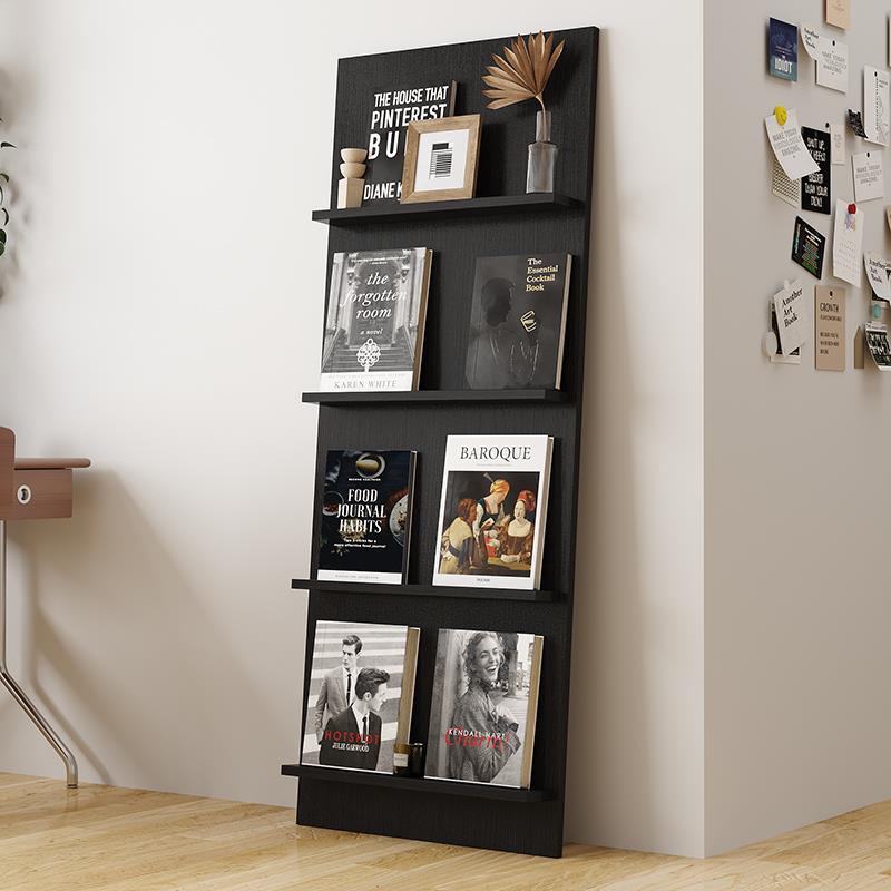 需定制北欧ins落地书架靠墙收纳架书架绘本展示架杂志架多层书报